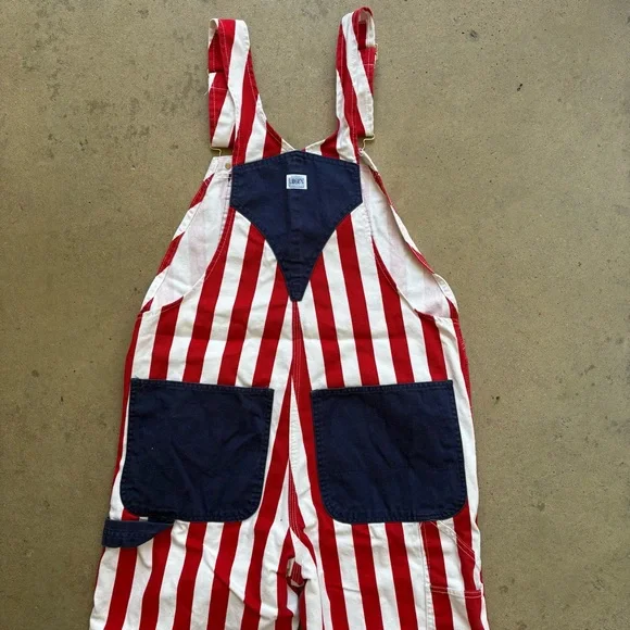 Liberty Men's Overalls 36x32 American Flag Red, White, and Blue - Picture 4 of 8
